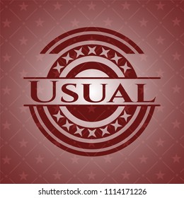 Usual red emblem. Retro