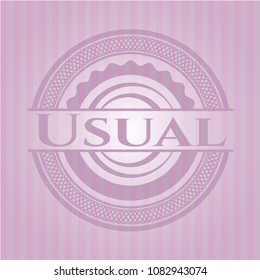  Usual retro pink emblem