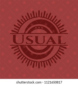 Usual retro red emblem