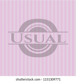 Usual retro style pink emblem