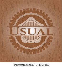 Usual retro style wood emblem