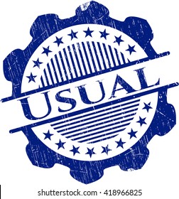 Usual rubber stamp