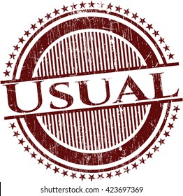 Usual rubber stamp
