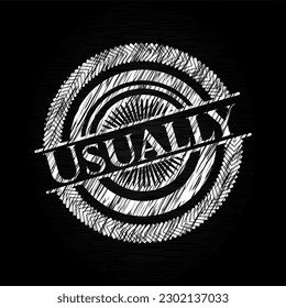 Usually chalk emblem, retro style, chalk or chalkboard texture. Vector Illustration. Detailed. 