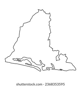 Usulutan department map, administrative division of El Salvador.