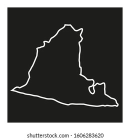Usulutan region map in El Salvador country