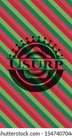 Usurp christmas emblem background. Vector Illustration. Detailed.