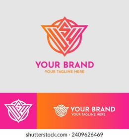 USW Letter Initials, Modern Minimalist Monogram, Professional Branding Logo Design