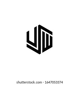 USW Letter Logo Design polygon Monogram Icon Vector Template
