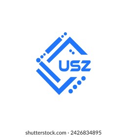 Diseño vectorial del logotipo de la letra USZ, logotipo simple y moderno USZ. Diseño lujoso del alfabeto USZ
