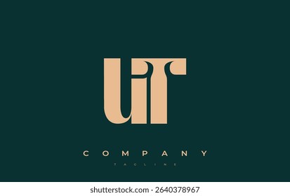 UT Abstract Geometric Logo Design. Modern and elegant logo design with simplistic typography elements, showcasing branding excellence.