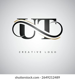 UT Infinity Monogram Logo – Elegant Modern Letter mark Design with Luxury Loop and Stylish Branding Symbol
