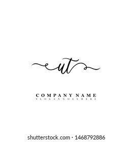 UT Initial beauty floral logo template