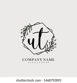 UT Initial beauty floral logo template