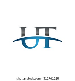 UT initial company blue swoosh logo