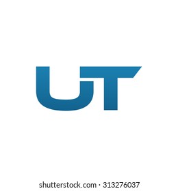 Ut Initial Company Blue Swoosh Logo Stock Vector (Royalty Free ...