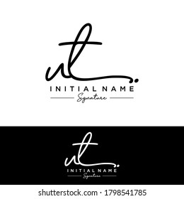UT Initial letter handwriting and signature logo.