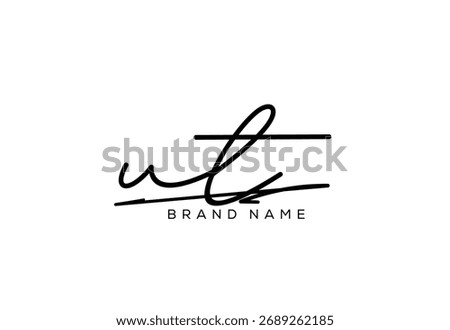 UT letter elegant cursive beauty handwriting logo. symbol design| typography logo| creative mark| corporate identity| signature logo.
