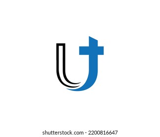 UT Letter Logo Design Modern Alphabet Font Vector Template.