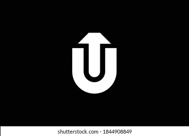 UT letter logo design on luxury background. TU monogram initials letter logo concept. UT icon design. TU elegant and Professional letter icon design on black background. U T TU UT