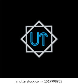 UT Letter monogram with abstrac concept style design