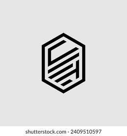 UT line geometric monogram with high quality professional design that will print well