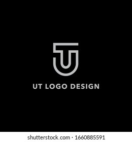 UT logo design. Vector illustration.