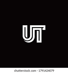 UT monogram logo with abstract line design template