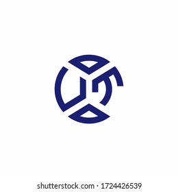 UT monogram logo with abstract shapes in modern style design template