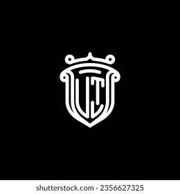 UT shield initial monogram with high quality professional design that will print well