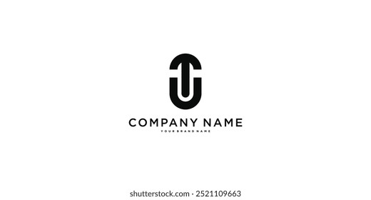 UT or TU letter logo design. Creative U T letter icon. Premium Vector