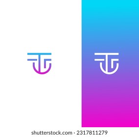 UT, TU letter modern branding logo