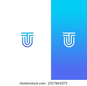 UT, TU letter modern branding logo