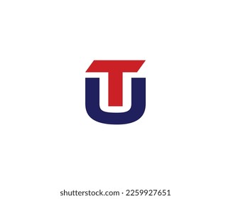 UT TU logo design vector template