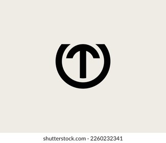 UT TU logo design vector template