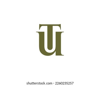 UT TU Logo design vector template