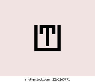 UT TU Logo design vector template