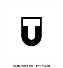 UT TU Logo.TU UT Letter Design Vector design template.
