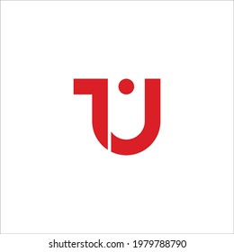 UT TU Logo.TU UT Letter Design Vector design template.
