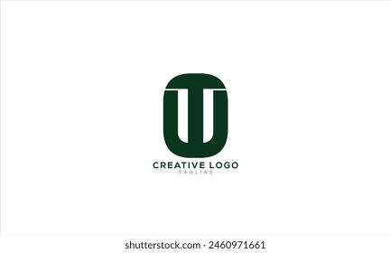 UT TU OT TO Abstract initial monogram letter alphabet logo design