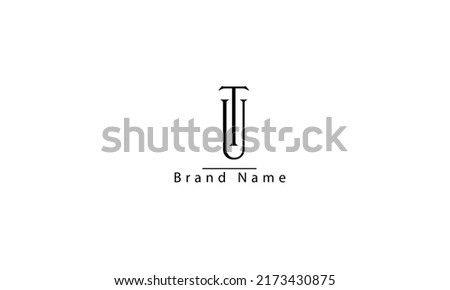 UT TU U T abstract vector logo monogram template