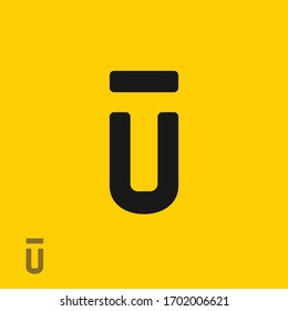 UT or U T letter alphabet logo design in vector format.