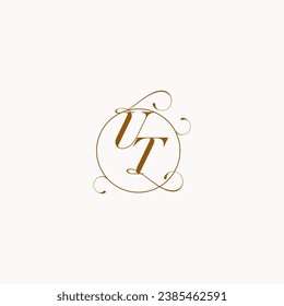 UT uniquely wedding logo symbol of your marriage and you can use it on your wedding stationary