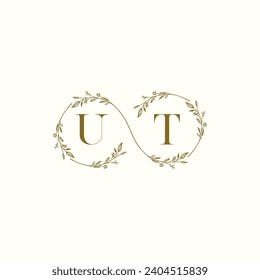 UT wedding infinity in elegant monogram with high quality professional design that will print well