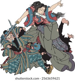 Utagawa Kuniyoshi's ukiyo-e Great Japan's 60-odd Provinces, Hida Koman'' is part of the Great Japan's 60-yo Provinces'' series from the Edo period, with a particular focus on Hida (present-day Gifu Pr