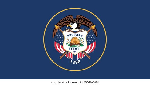 Utah (2011-2024) Flag Vector Illustration Premium Quality