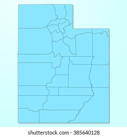 Utah blue map on degraded background vector
