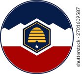 Utah Circle Flag, Utah Flag Icon