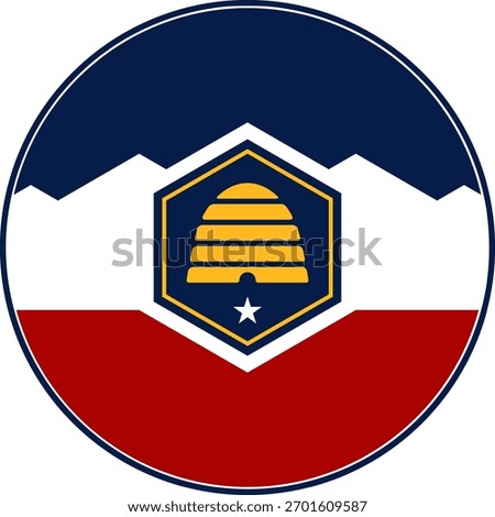 Utah Circle Flag, Utah Flag Icon