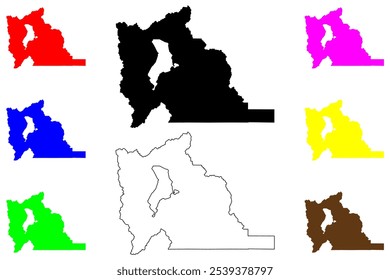 Utah County, State of Utah (U.S. county, United States of America, USA, U.S., US) mapa ilustração vetorial, rabiscar mapa